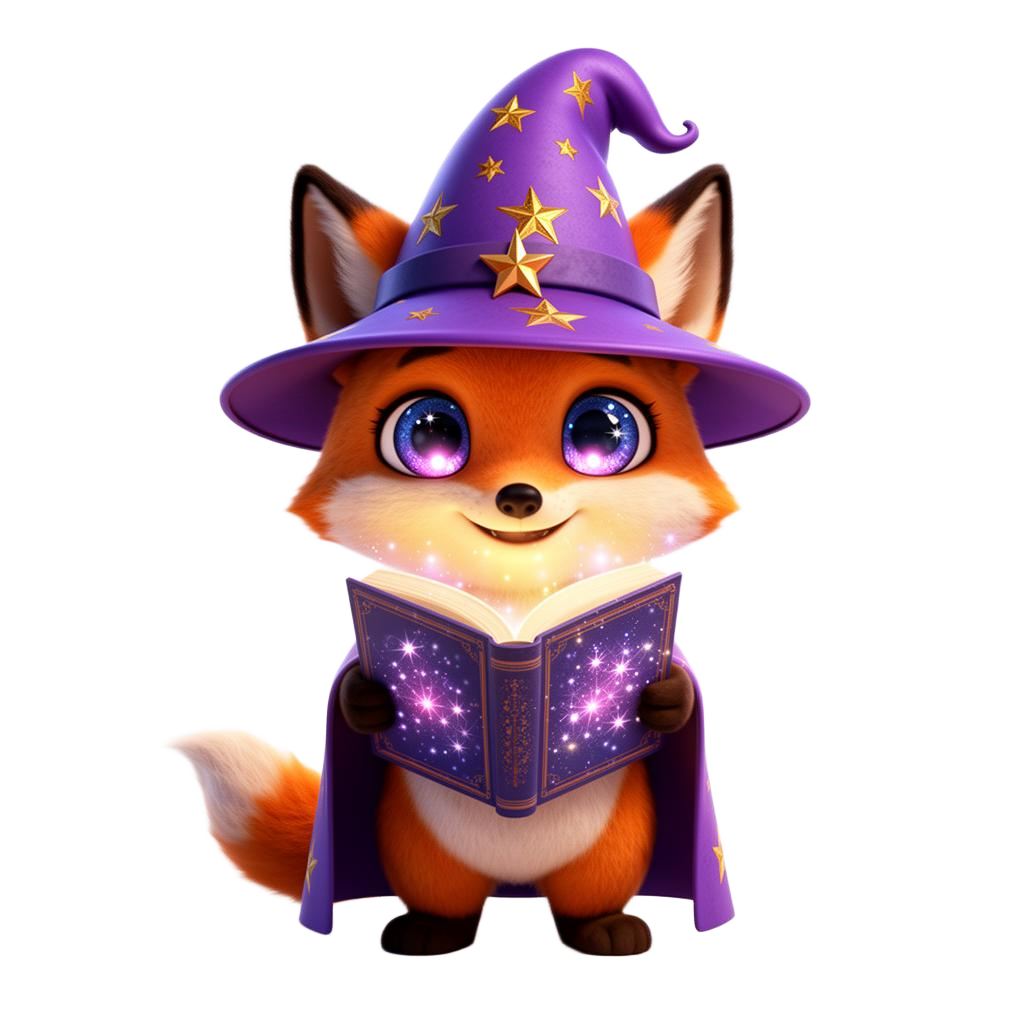 Finn the fox wizard mascot